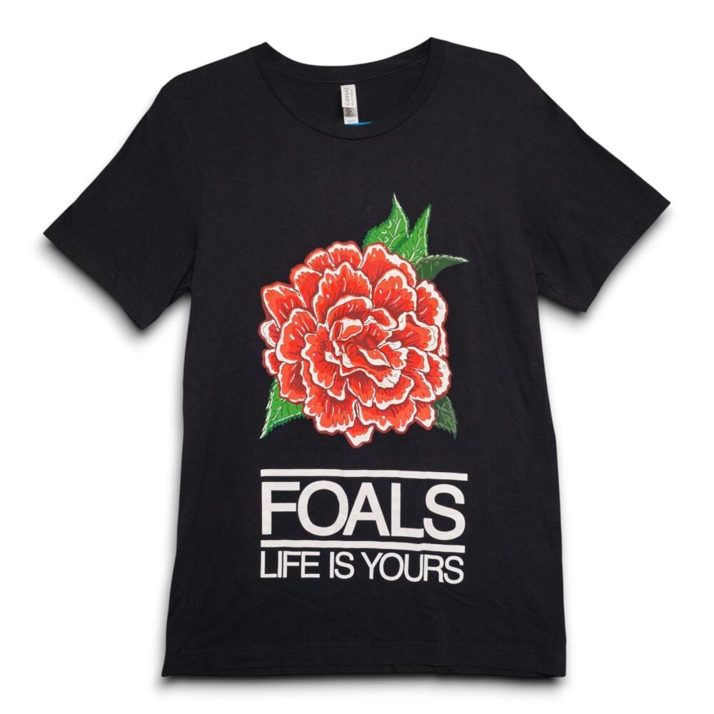 Foals‎ Life Is Yours Tour Band T Shirt Black Graphic Print Men Size M